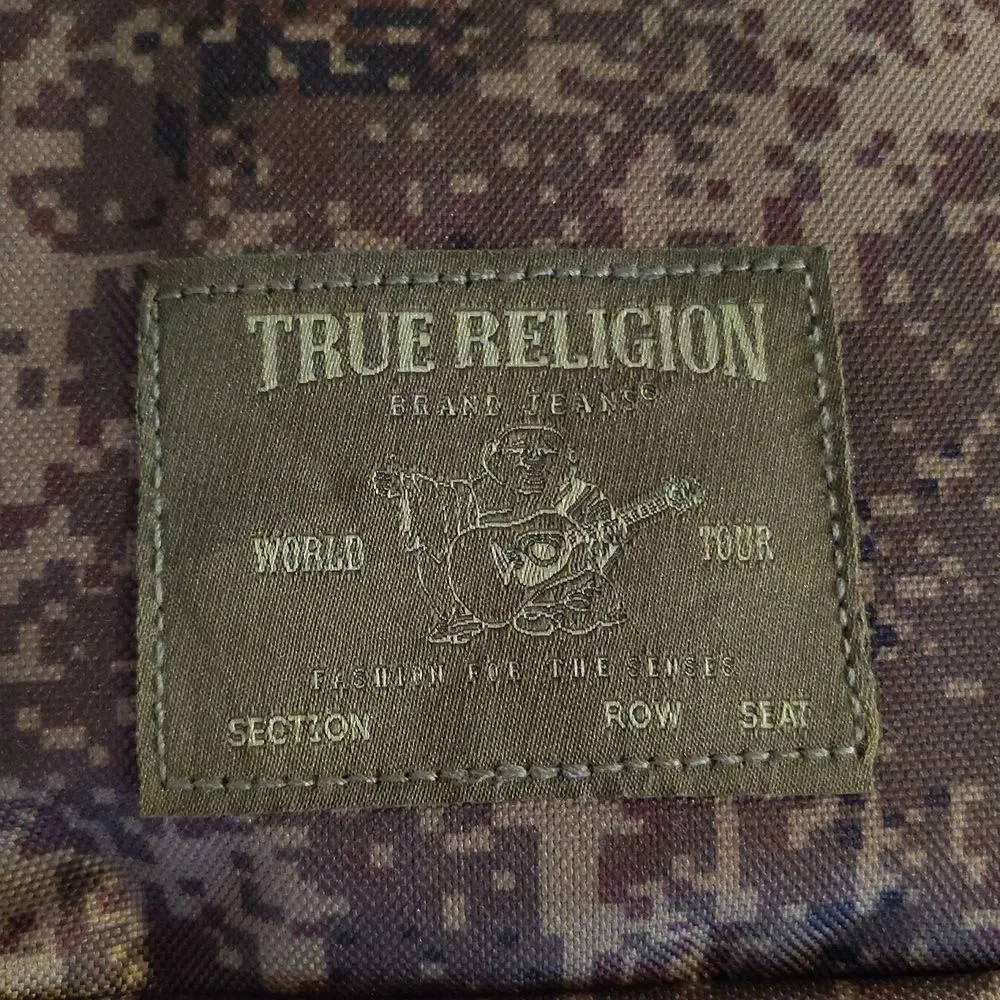 True Religion‎ Yeta Green Camo Skater Crossbody Sling Bag NWOT